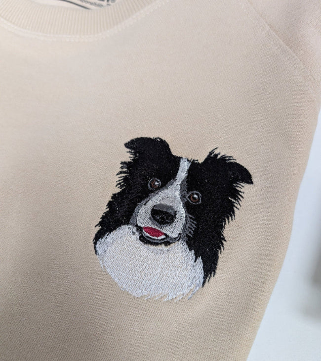 Embroidered pet portrait unisex sweatshirt