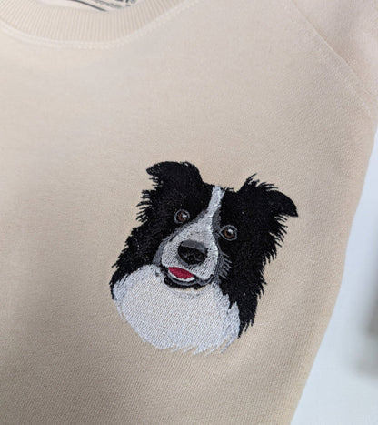 Embroidered pet portrait unisex sweatshirt