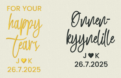 Napkin with two names