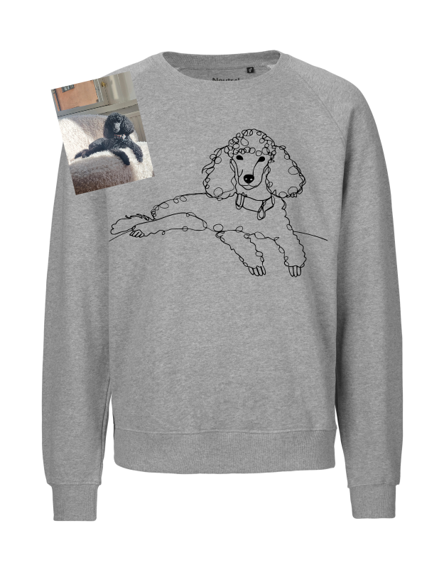 Embroidered pet portrait unisex sweatshirt